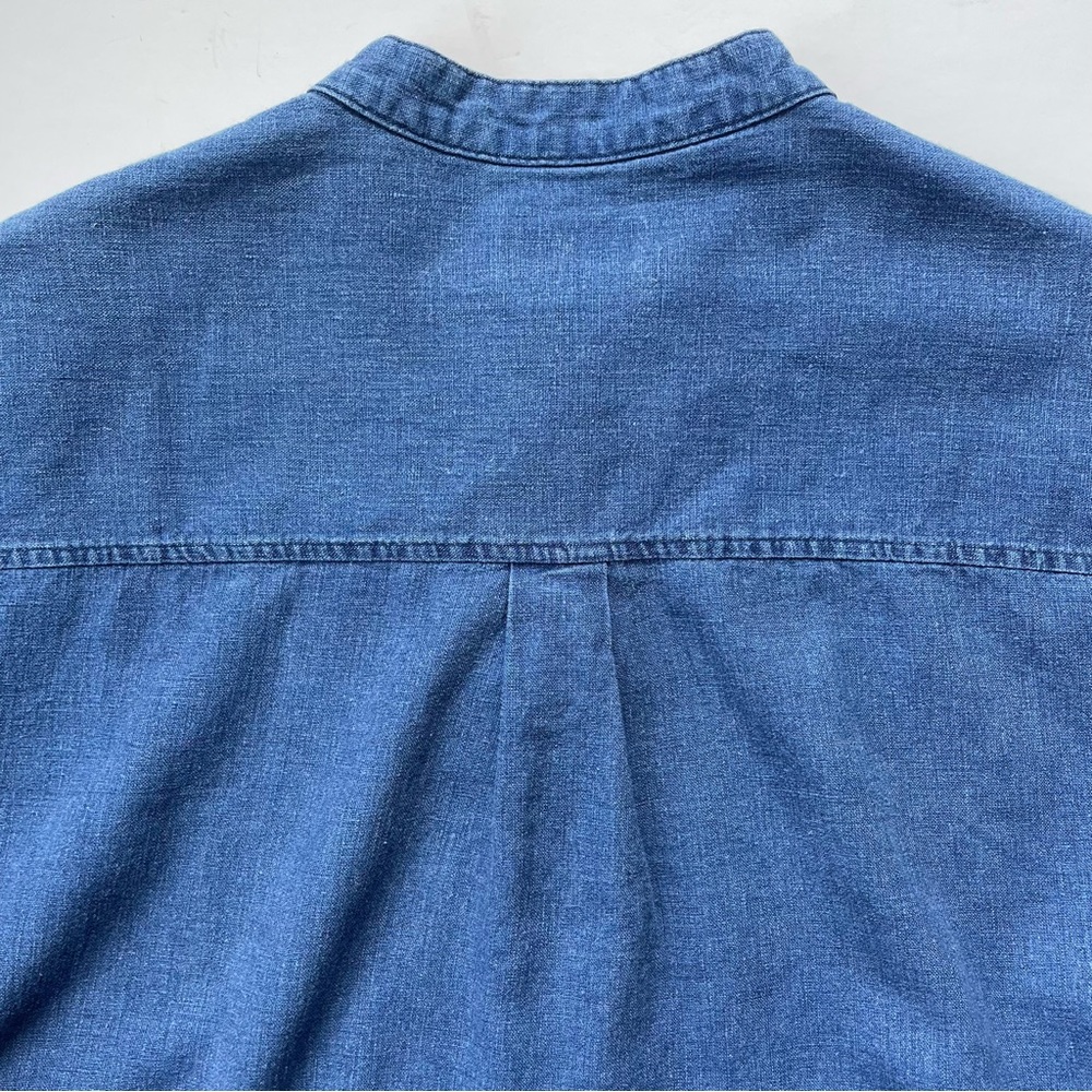 Indigo Linen Tunic With Patchwork - image 5